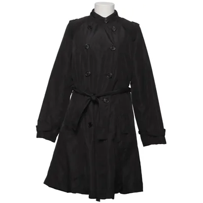 Trenchcoat (Zwart) van Velour Polyester