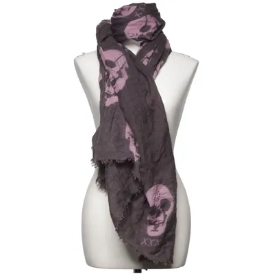 Shawl (Black, Purple) from Becksöndergaard Silk, Wool