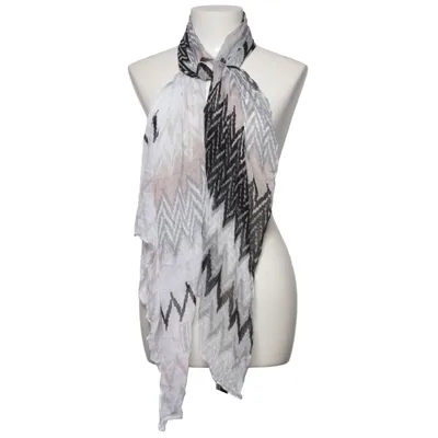 Scarf (White, Gray, Pink) from Passigatti Viscose