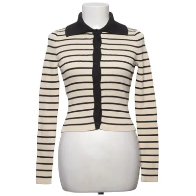 Cardigan (Beige, Sort) fra Zara Polyamid, Viscose