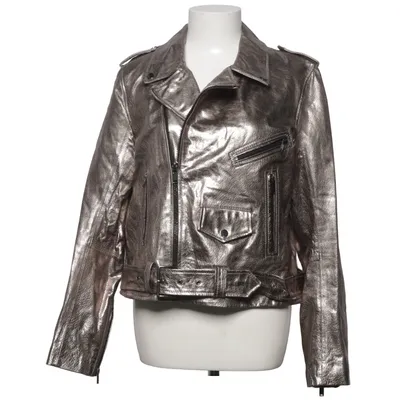 Bikerjack (Zilver) van Zara Woman Leer