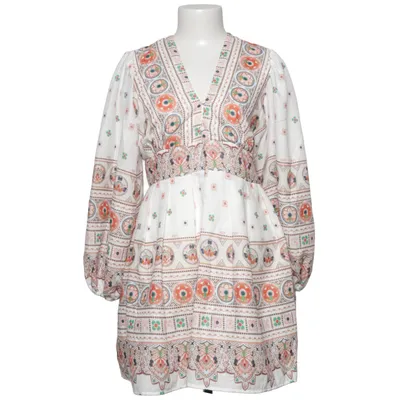 Jurk (Wit, Meerkleurig) van Mochy Katoen, Polyester
