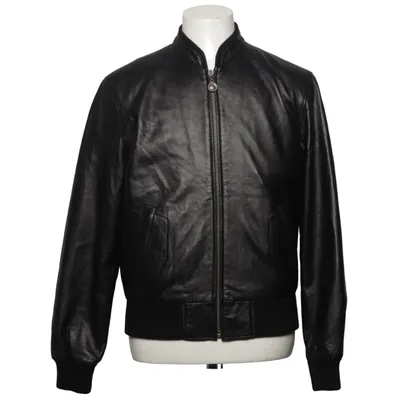 Bomberjack (Zwart) van Petroff Acryl, Leer, Polyester