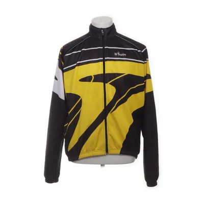 Träningsjacka (Svart, Gul, Vit) från BTWIN Elastan, Polyamid, Polyester, Polyuretan
