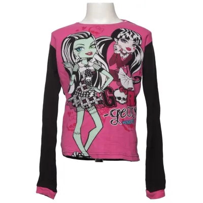 Langærmet t-shirt (Pink, Sort) fra Monster High Bomuld