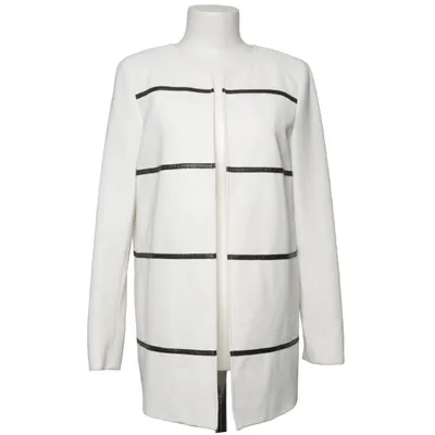 Blazer (White, Black) from Kasper Elastane, Faux leather, Polyester