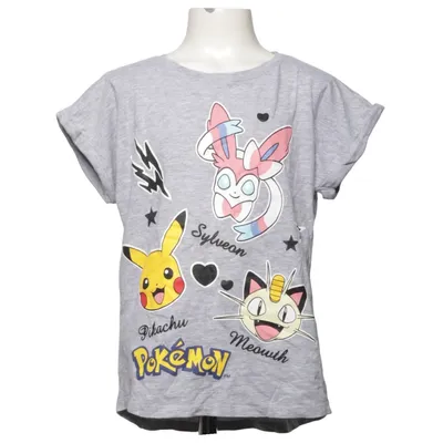 T-shirt (Gray, Multicolored) from Pokémon Cotton, Polyester