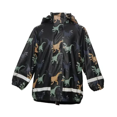 Regnjakke (Sort, Flerfarvet) fra Mywear Young Polyester, Polyurethan
