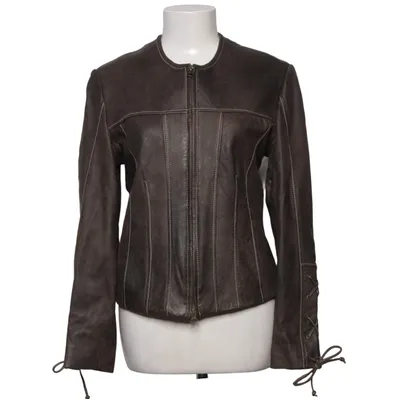 Veste en cuir (Marron) de Carlo Colucci Cuir