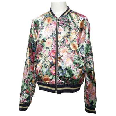 Bomberjack (Blauw, Meerkleurig) van H&M x Angela McKay Elastaan, Polyester