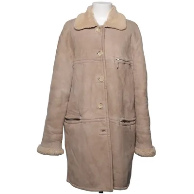 Shearling jas (Beige) van Oui Set