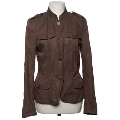 Jacke (Braun) von Jellico of California Baumwolle, Metallfaser, Polyamid