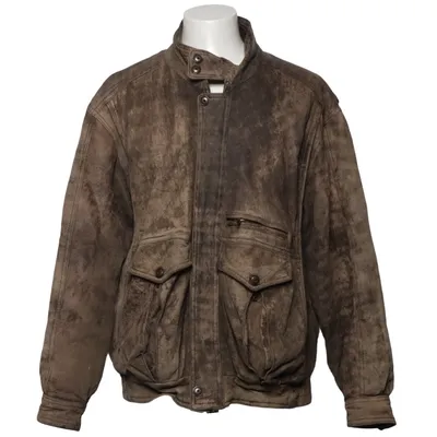 Läderjacka (Brun) från Zara Leather Collection Skinn, Polyester