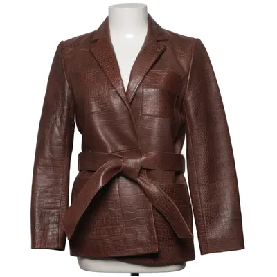 Læderblazer (Brun) fra Stylein Læder, Polyester