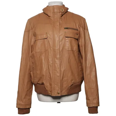 Læderjakke (Brun) fra JSFN Læder, Polyester