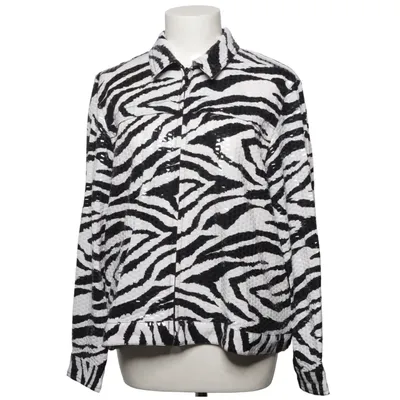Jacket (Black, White) from Alfred Dunner Elastane, Polyester