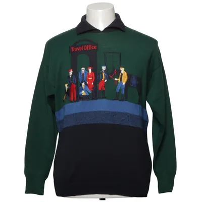 Sweater (Green, Blue, Black) from Mondi Acrylic, Merino wool