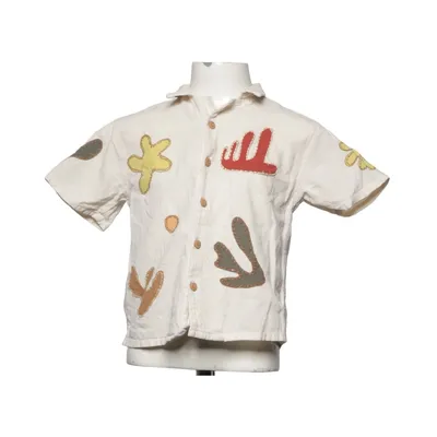 Chemise à manches courtes (Beige, Multicolore) de Zara