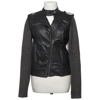 Bikerjacka (Svart, Grå) från VILA Clothes Akryl, Polyester, Polyuretan