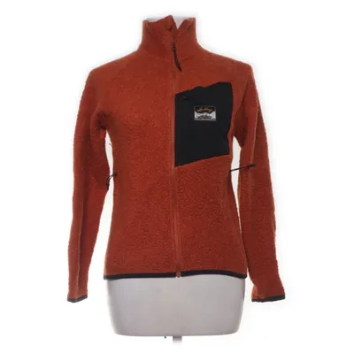 Veste polaire (Orange, Noir) de Lundhags Laine de mouton, Coton biologique, Polyamide, Polyester recyclé