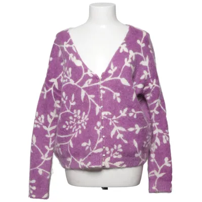 Cardigan (Lilla, Hvid) fra La Maille Sézane Bomuld, Elastan, Mohair, Polyamid, Viscose, Uld