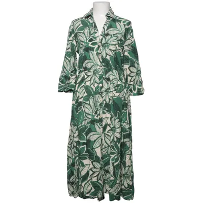 Shirt dress (Green, White) from Zara Viscose