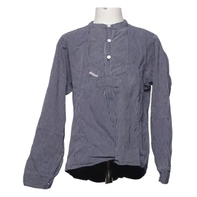 Henley shirt (Blauw, Wit) van Moda