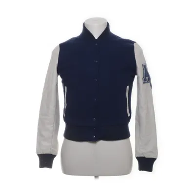 Veste universitaire (Bleu, Blanc) de American College Cuir, Nylon, Polyester, Laine