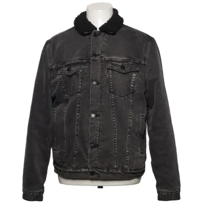 Fodrad jeansjacka (Grå) från New Look Men Bomull, Nylon, Polyester, Viskos