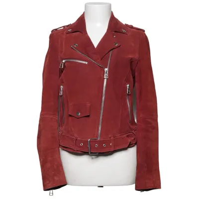 Veste de motard (Rouge) de Review Cuir, Polyester