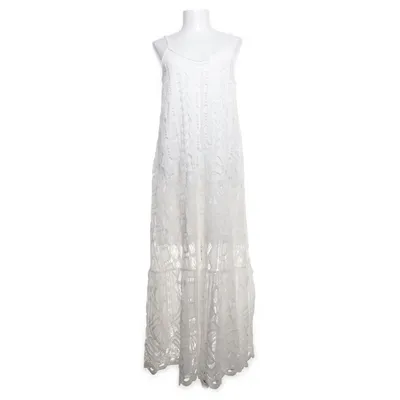 Maxi jurk (Wit) van Hallhuber Viscose, Katoen