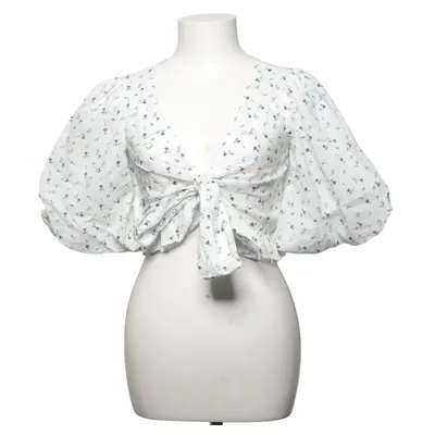 Wrap top (White, Blue) from Bik Bok Organic cotton