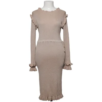 Jurk (Beige) van Flammode Polyester, Viscose