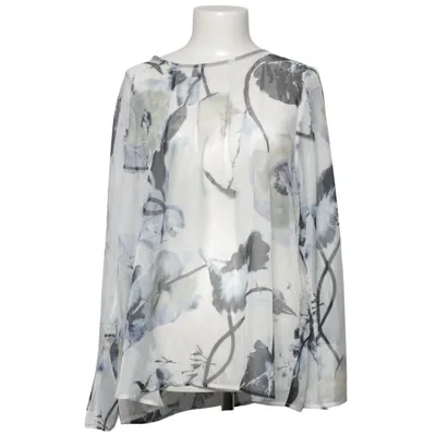 Blouse (Wit, Grijs, Blauw) van Margit Brandt Viscose