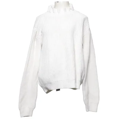 Pull-over (Blanc) de Leevje Coton, Laine de mouton