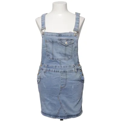 Robe salopette (Bleu) de Nina Carter Coton, Élasthane, Polyester