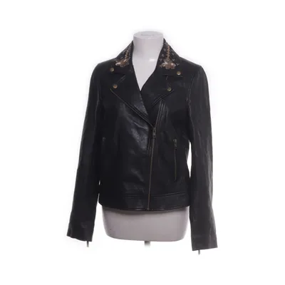 Bikerjack (Zwart) van Cream Leer, Polyester, Viscose