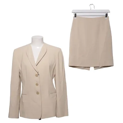Jakkesæt med nederdel (Beige) fra Emporio Armani Cupro, Viscose, Uld