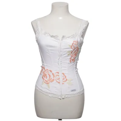 Corset (Blanc, Orange) de Anti-Flirt Élasthane, Polyamide