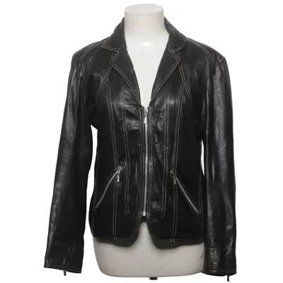Veste en cuir (Noir) de Brandtex Cuir