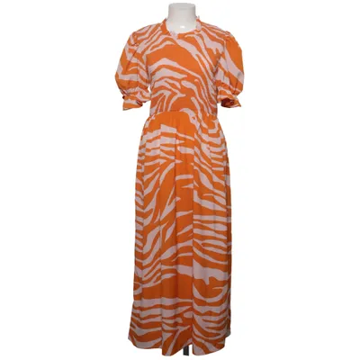 Robe longue (Orange, Blanc) de Never Fully Dressed Élasthane, Polyester