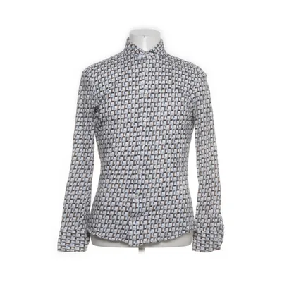 Shirt (White, Blue, Brown) from Fakts Cotton