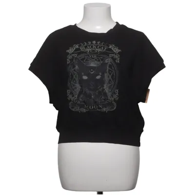 Sweatshirt (Noir) de Romwe Coton, Élasthane