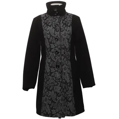 Coat (Black, Gray) from Zorbe Elastane, Viscose