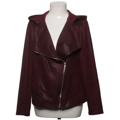 Jacket (Red) from New York & Company Elastane, Polyester, Polyurethane, Viscose