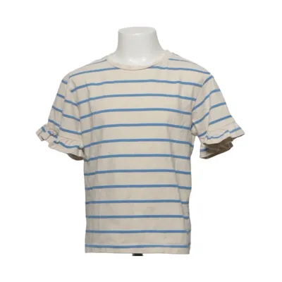 T-shirt (Blauw, Beige) van Rikiki Katoen