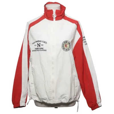 Sports jacket (Red, White, Multicolored) from Bershka Polyamide, Polyester