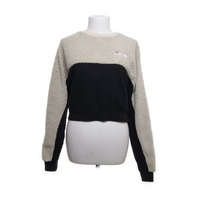 Fila cia black and best sale ecru fleece crew neck sweatshirt