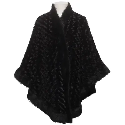 Poncho (Sort) fra Ellos Plus Collection Polyester