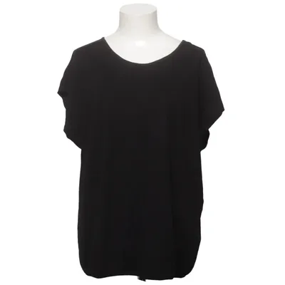 T-shirt (Zwart) van Geena Katoen, Viscose
